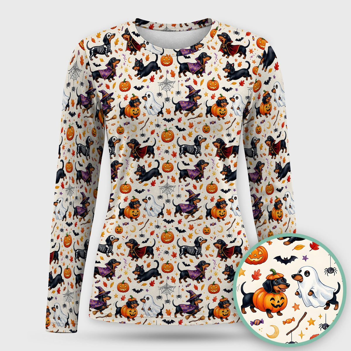Dachshund Costume Underscrub Top - Halloween Gift For Nurse