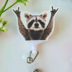 Raccoon Badge Reel