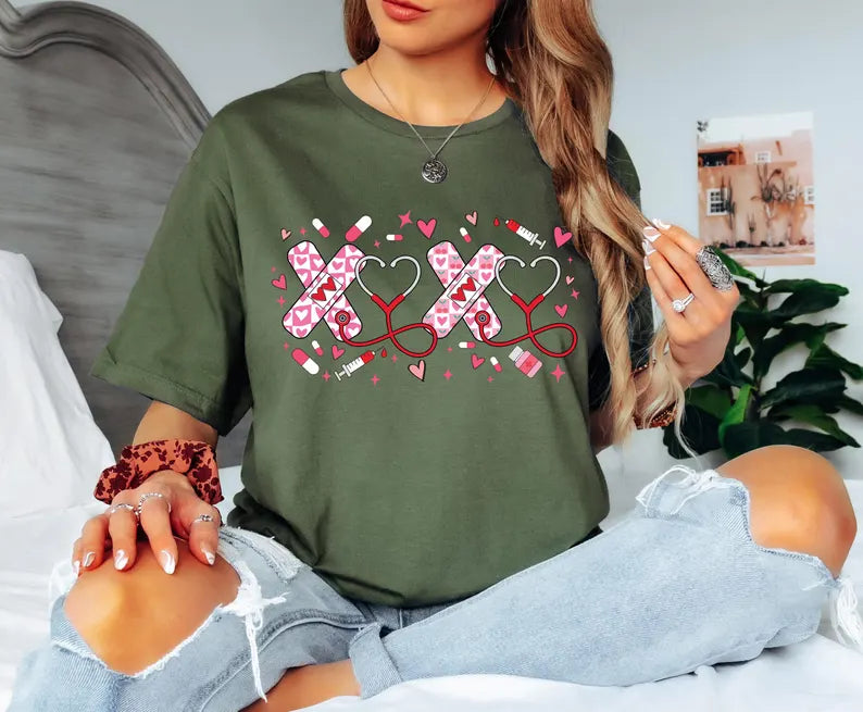 Valentine Nurse XOXO Shirt