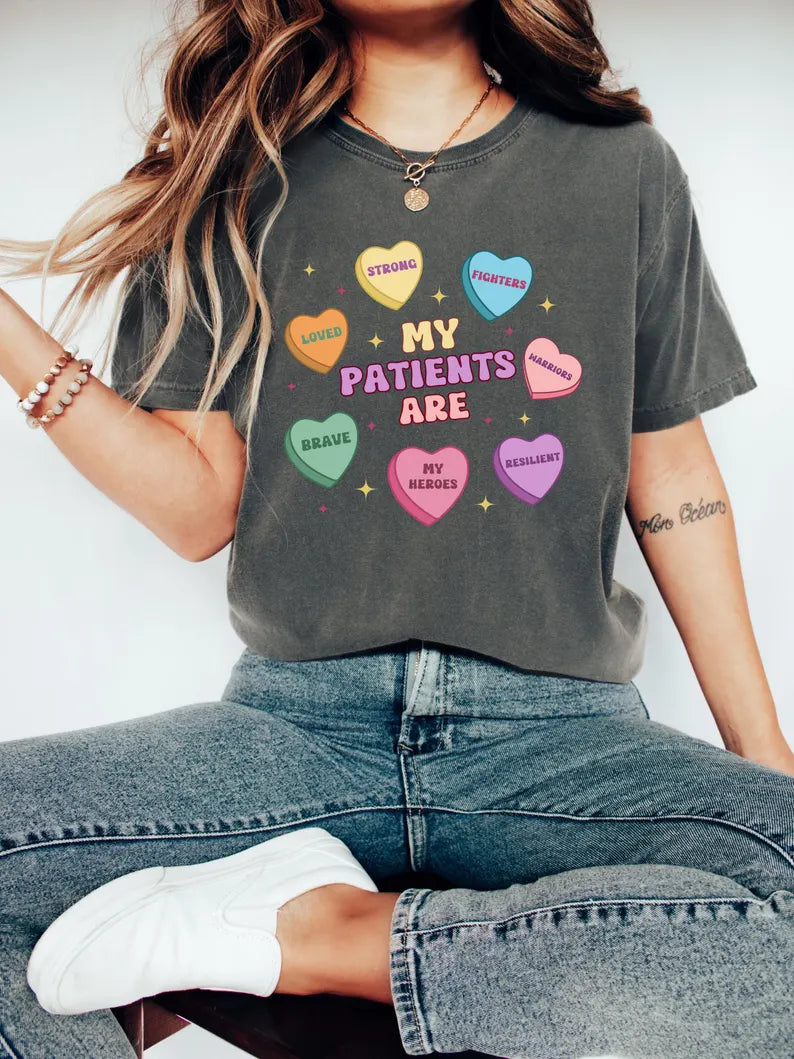 My Patients Are Strong Fighters Nurse Shirt - Valentines Day Gift