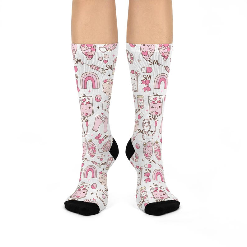 Print Crew Nurse Socks