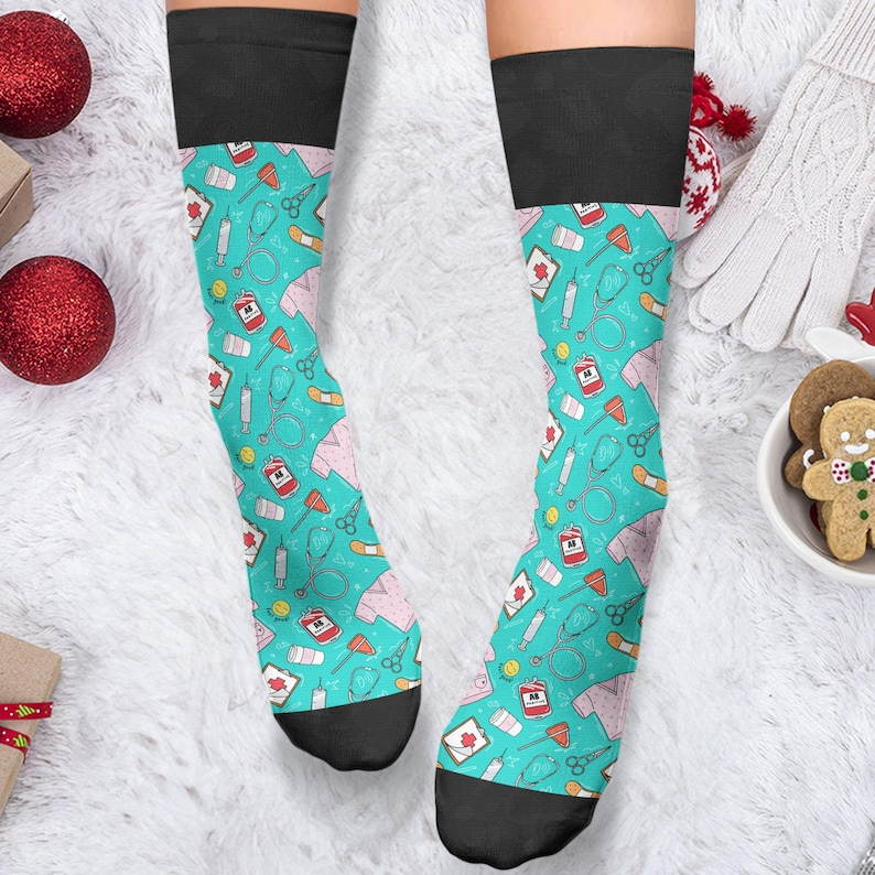 Personalized Off Duty Nurse Socks