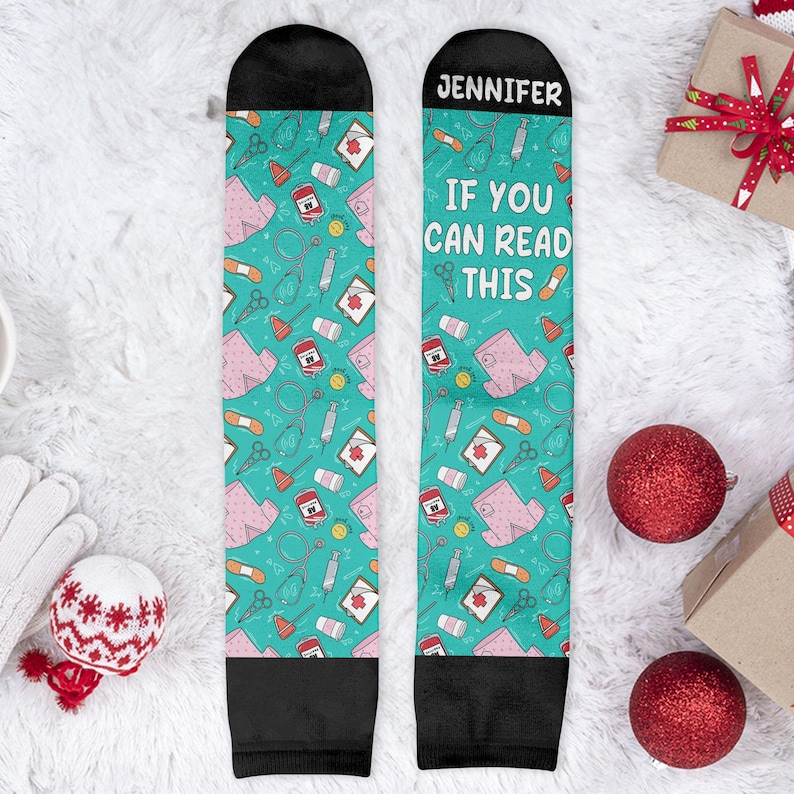 Personalized Off Duty Nurse Socks