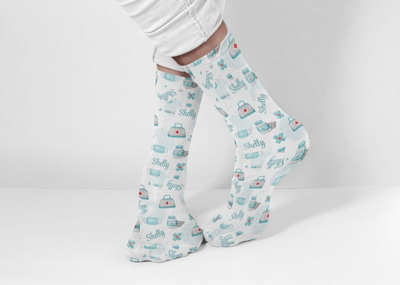 Personalized Nurse Christmas Socks