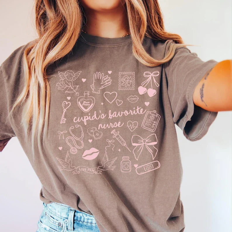 Cupid Is Favorite Valentine Nurse Shirt