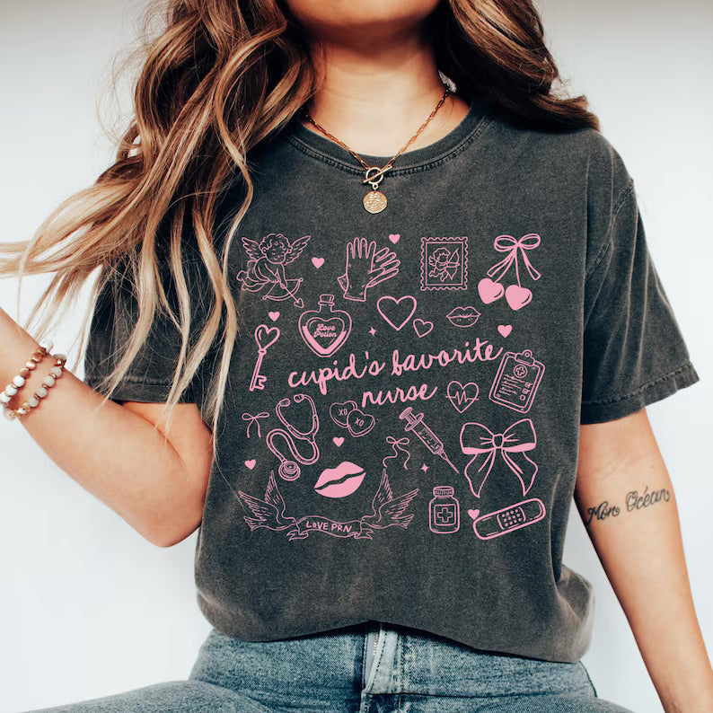 Cupid Is Favorite Valentine Nurse Shirt