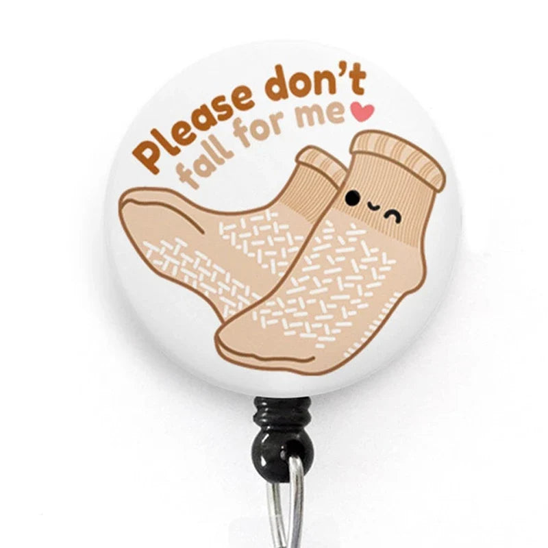 Please Don't Fall For Me Nurse Badge Reel