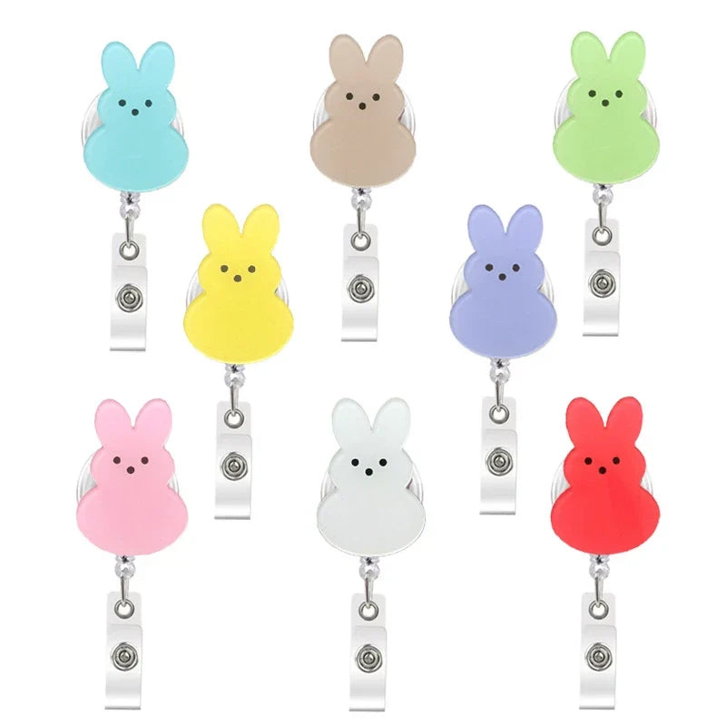 Rabbit Acrylic Nurse Badge Reel