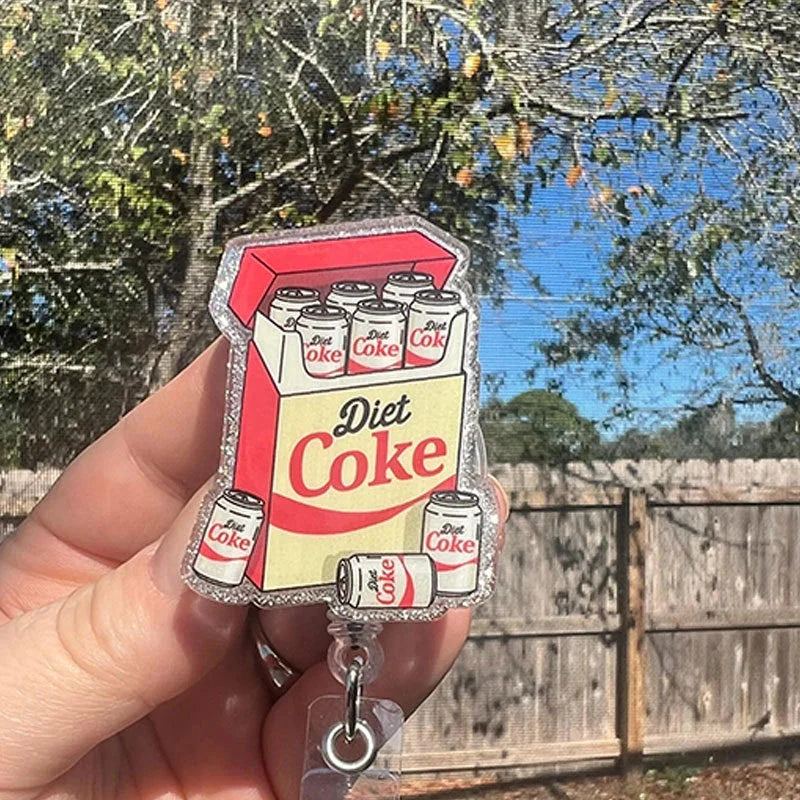 Diet Coke Nurse Badge Reel