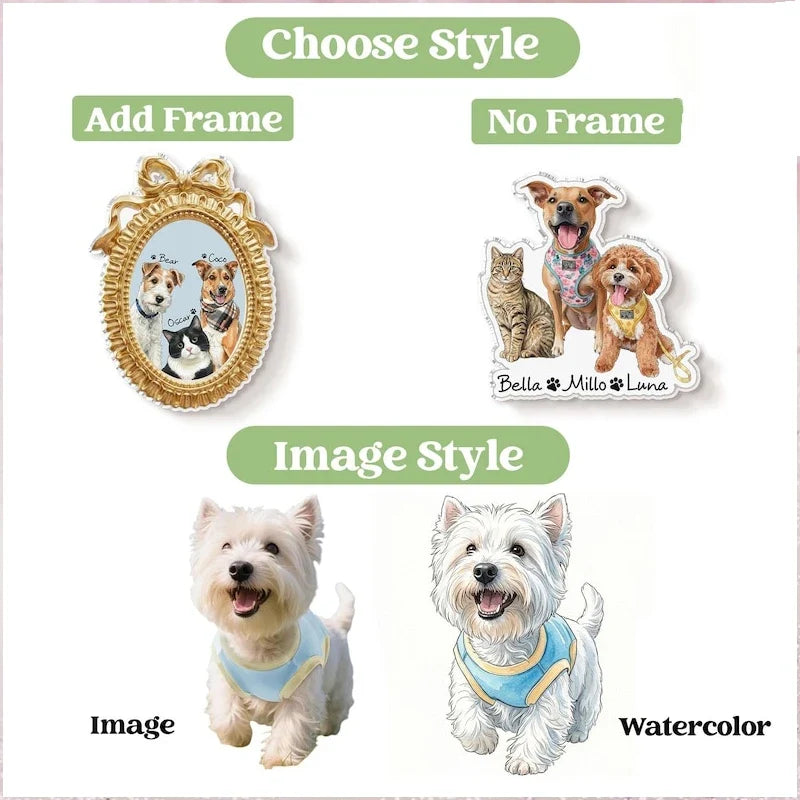 Personalized Pet Portrait Badge Reel