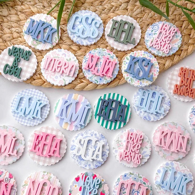 Personalized Floral Colorful Badge Reel