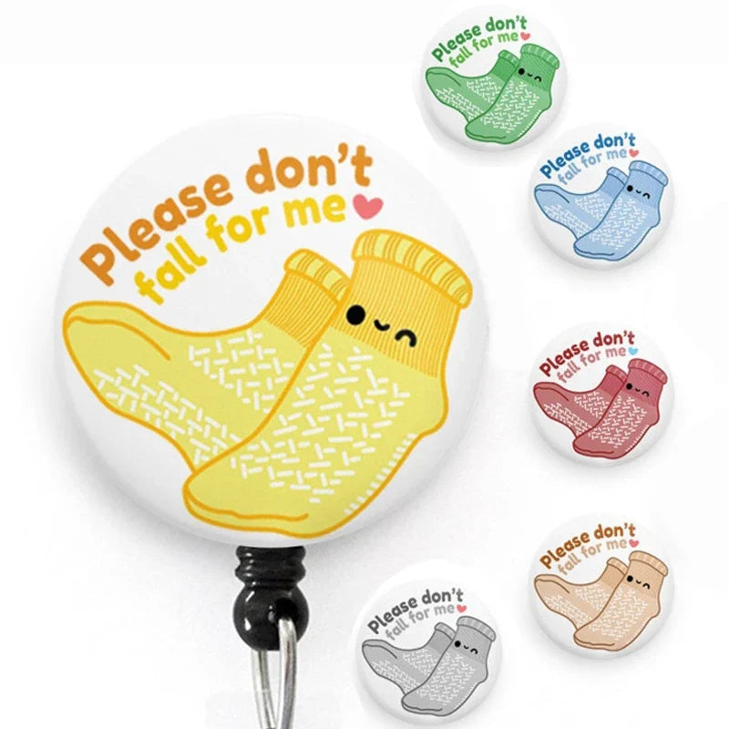 Please Don't Fall For Me Nurse Badge Reel